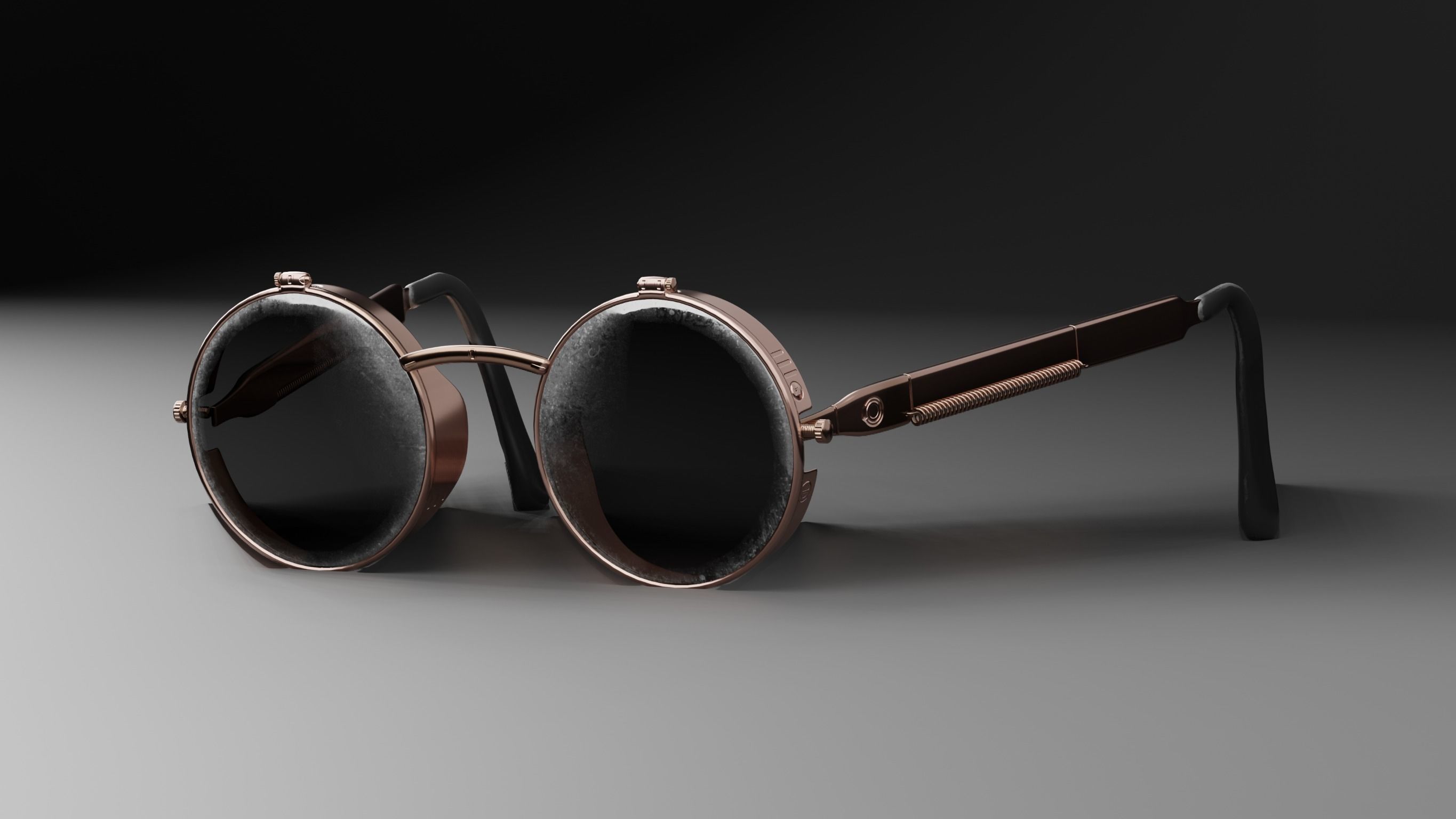 Realistic futuristic goggles 3D model_6