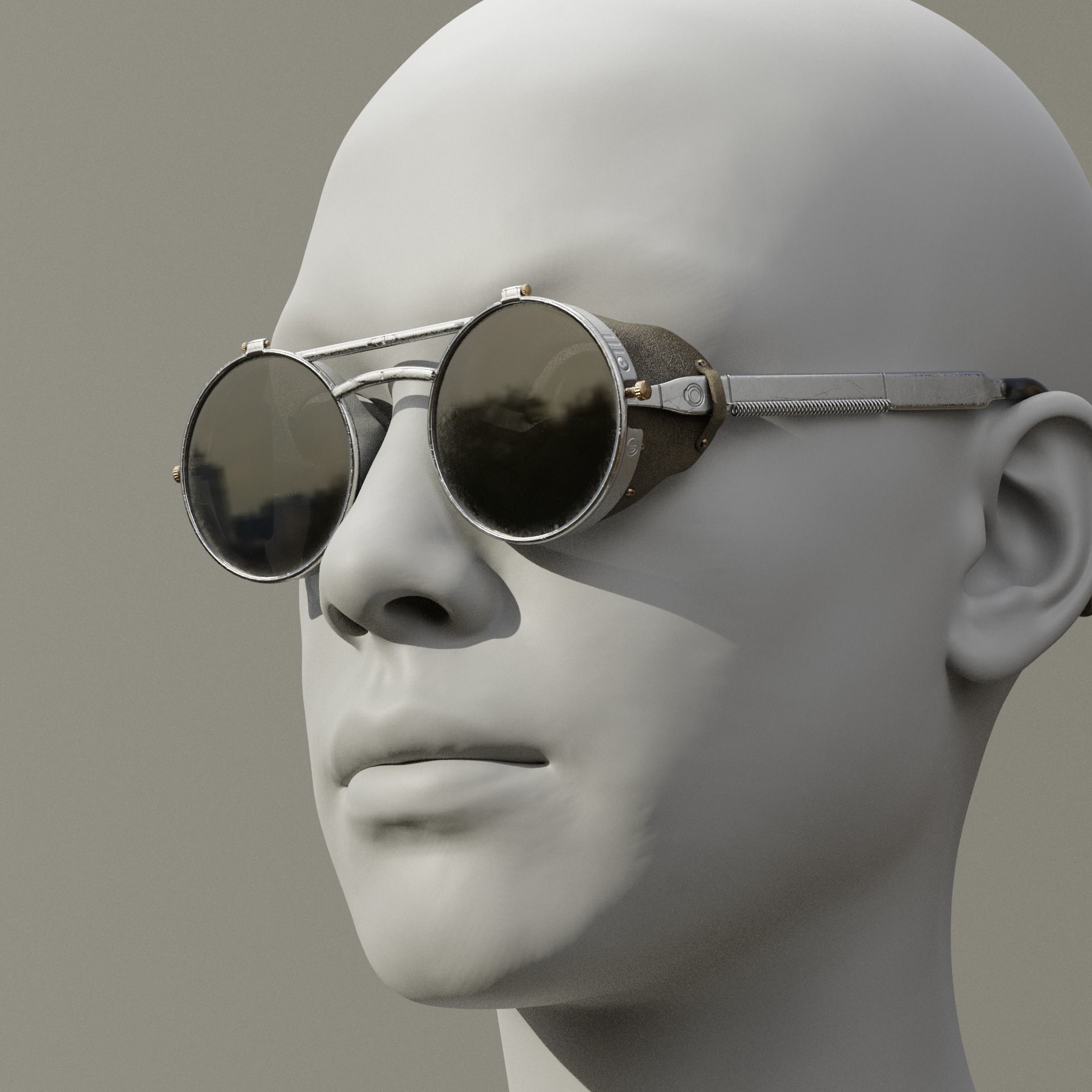 Realistic futuristic goggles 3D model_2