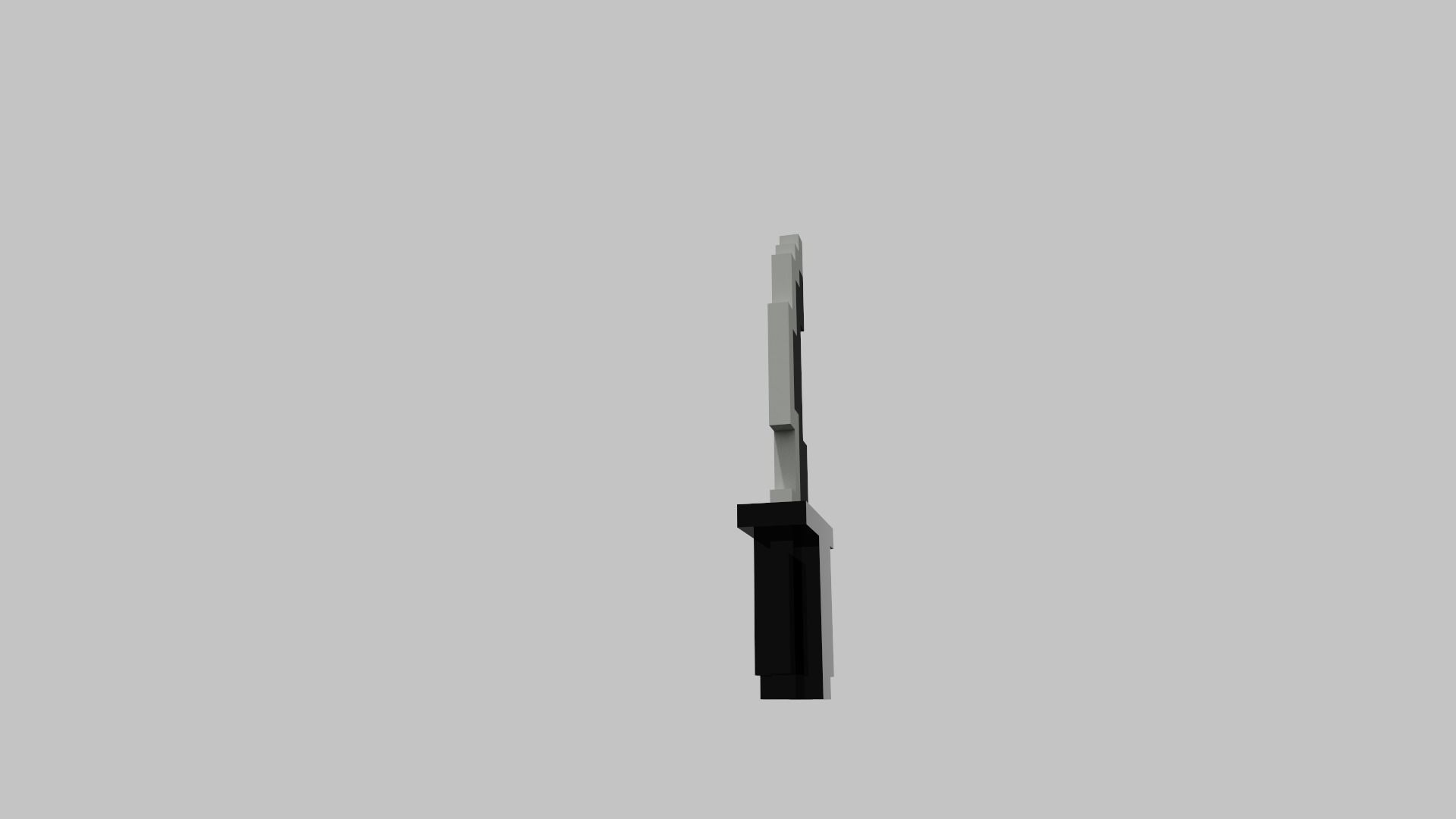 Knife Voxel Low-poly 3D model_24