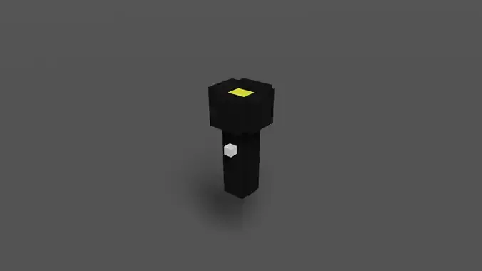 Flashlight Voxel Low-poly 3D model