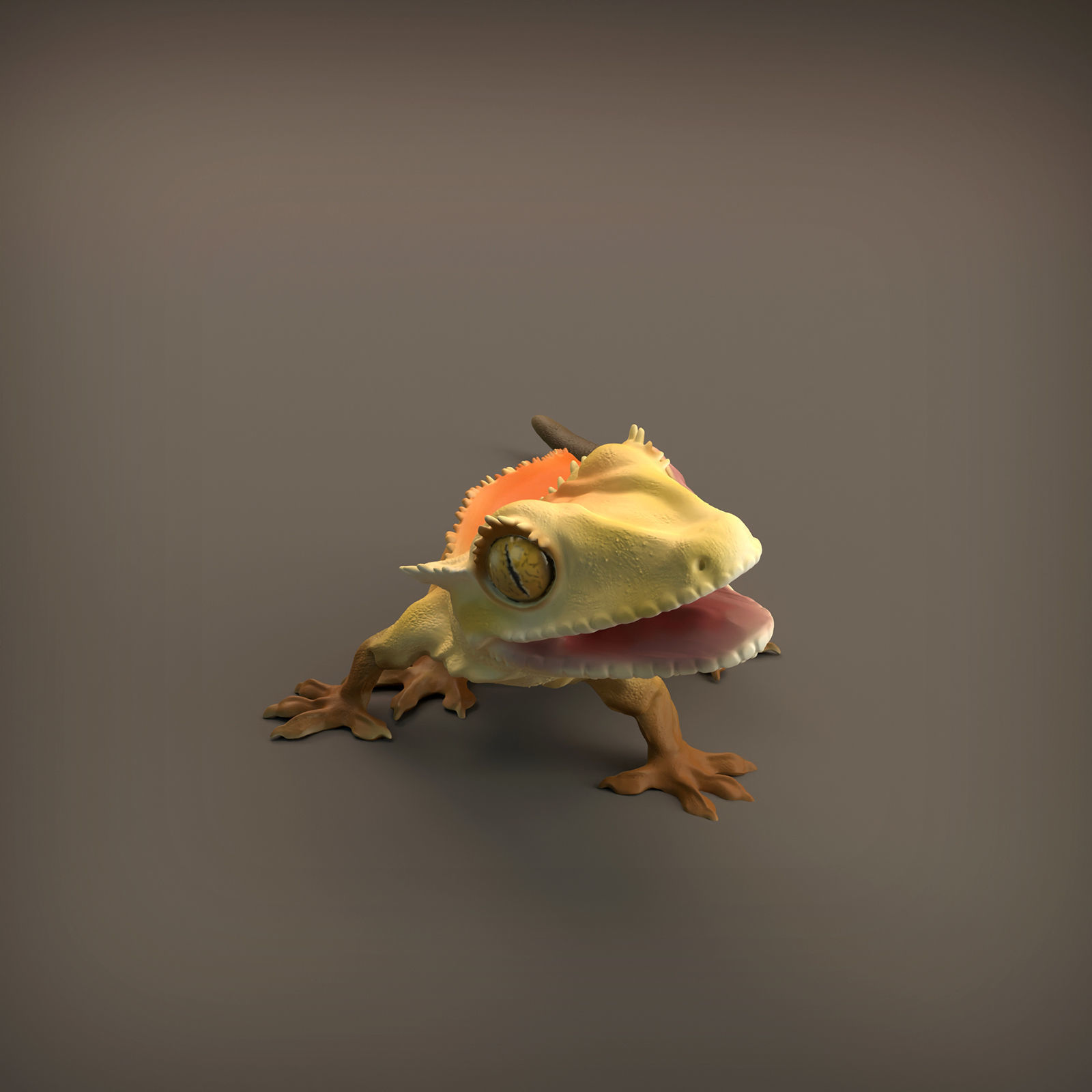 Crested Gecko for 3D Printing 3D print model_7