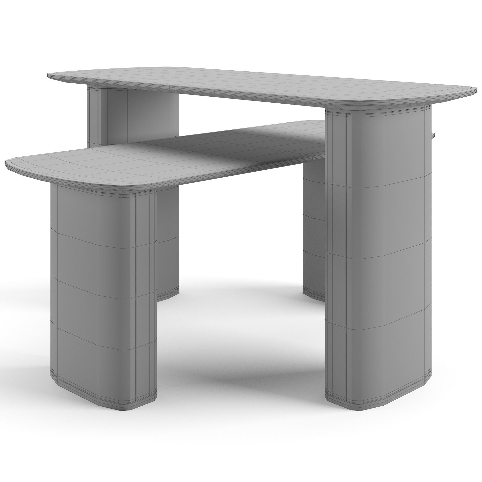 Bentley Home Neston coffee tables set 3D model_2