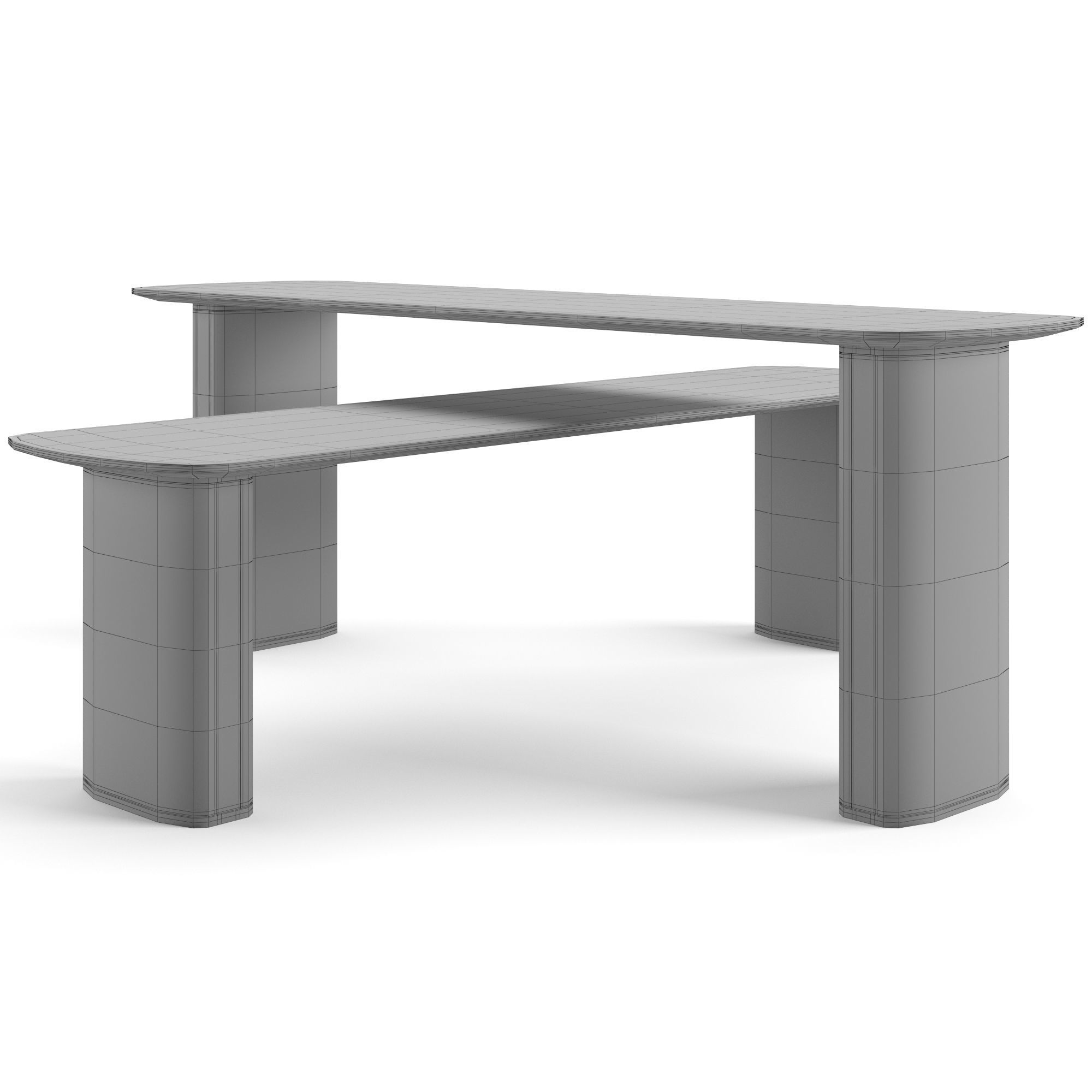 Bentley Home Neston coffee tables set 3D model_9