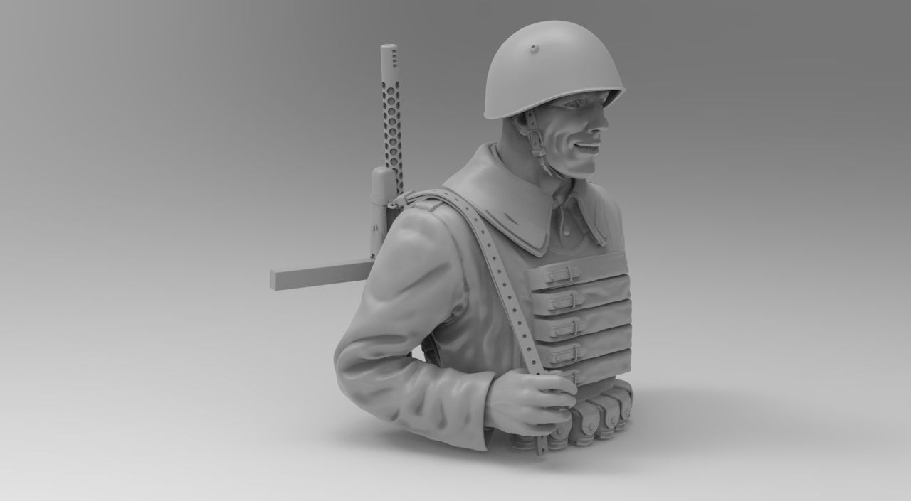 Italian soldier WW2 3D print model_1
