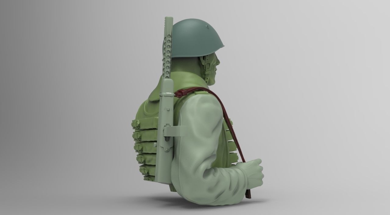 Italian soldier WW2 3D print model_6