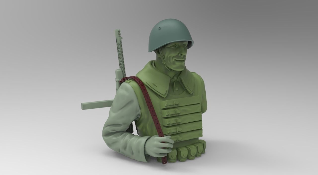 Italian soldier WW2 3D print model_5