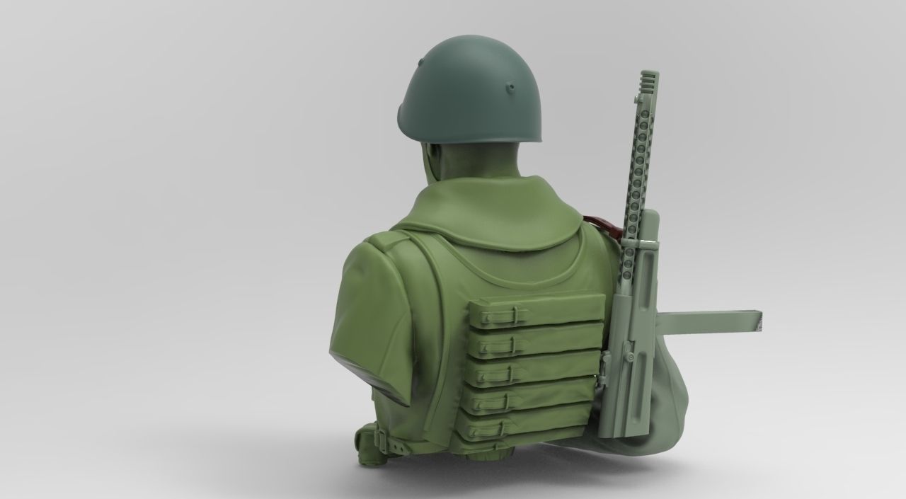 Italian soldier WW2 3D print model_7