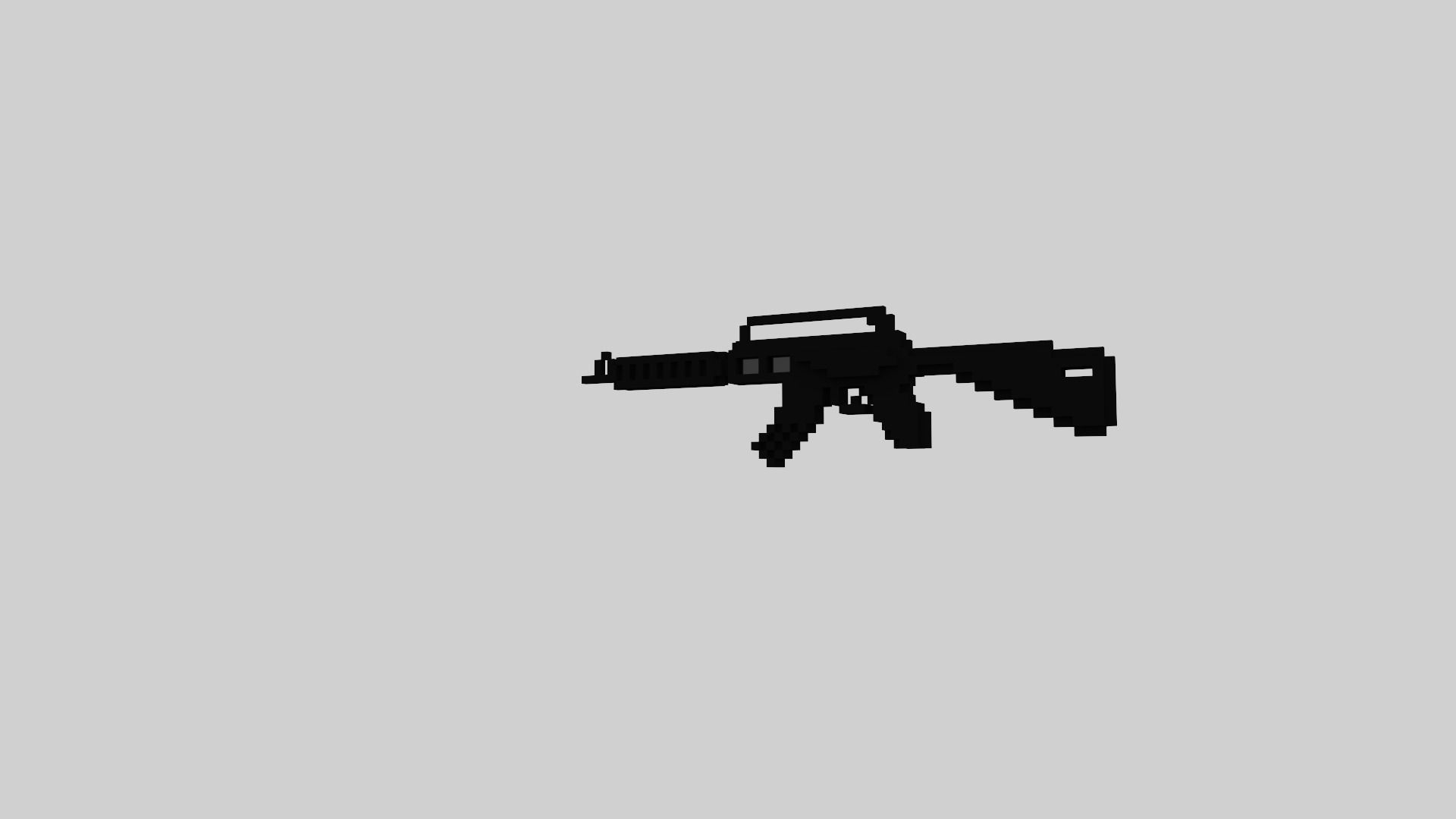 M4 Voxel Low-poly 3D model_17
