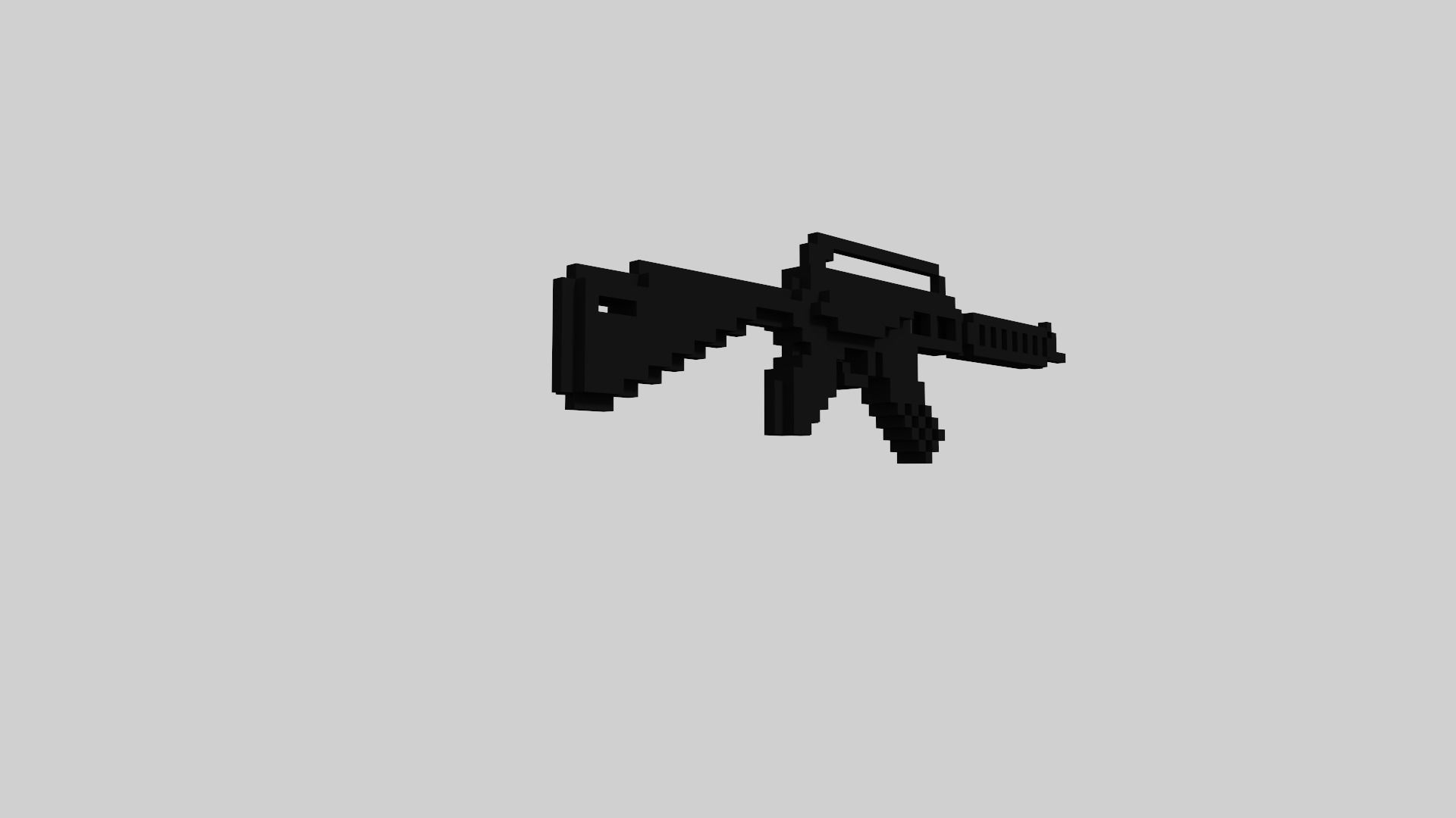 M4 Voxel Low-poly 3D model_26