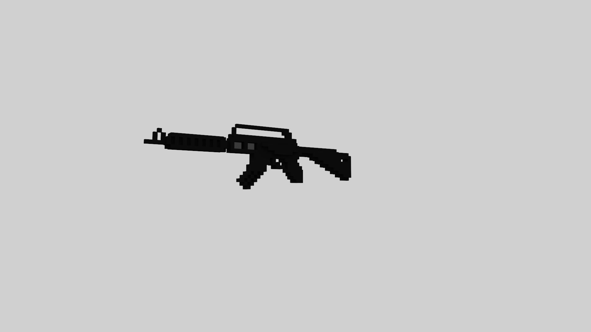 M4 Voxel Low-poly 3D model_12