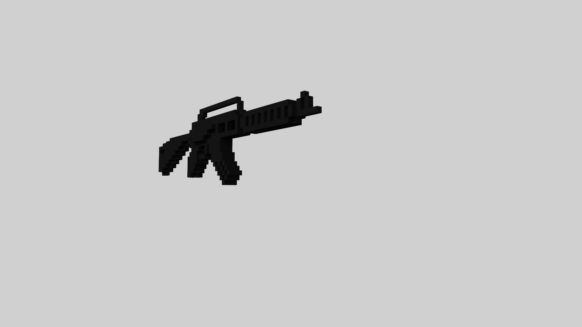 M4 Voxel Low-poly 3D model_4