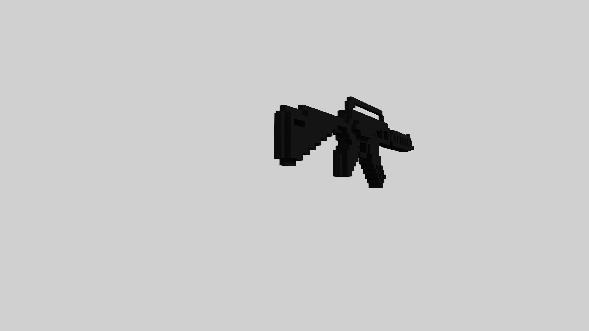 M4 Voxel Low-poly 3D model_25