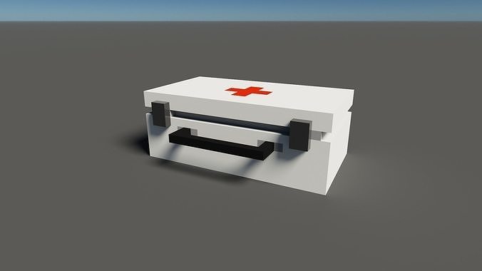 Medkit Voxel Low-poly 3D model