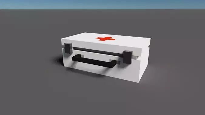 Medkit Voxel Low-poly 3D model