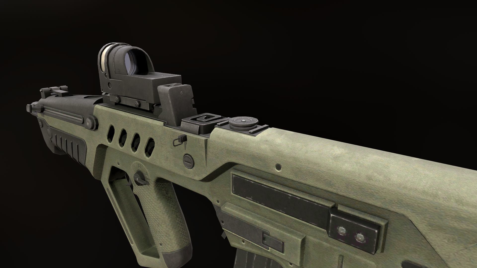 TAR-21 assault rifle Low-poly 3D model_9