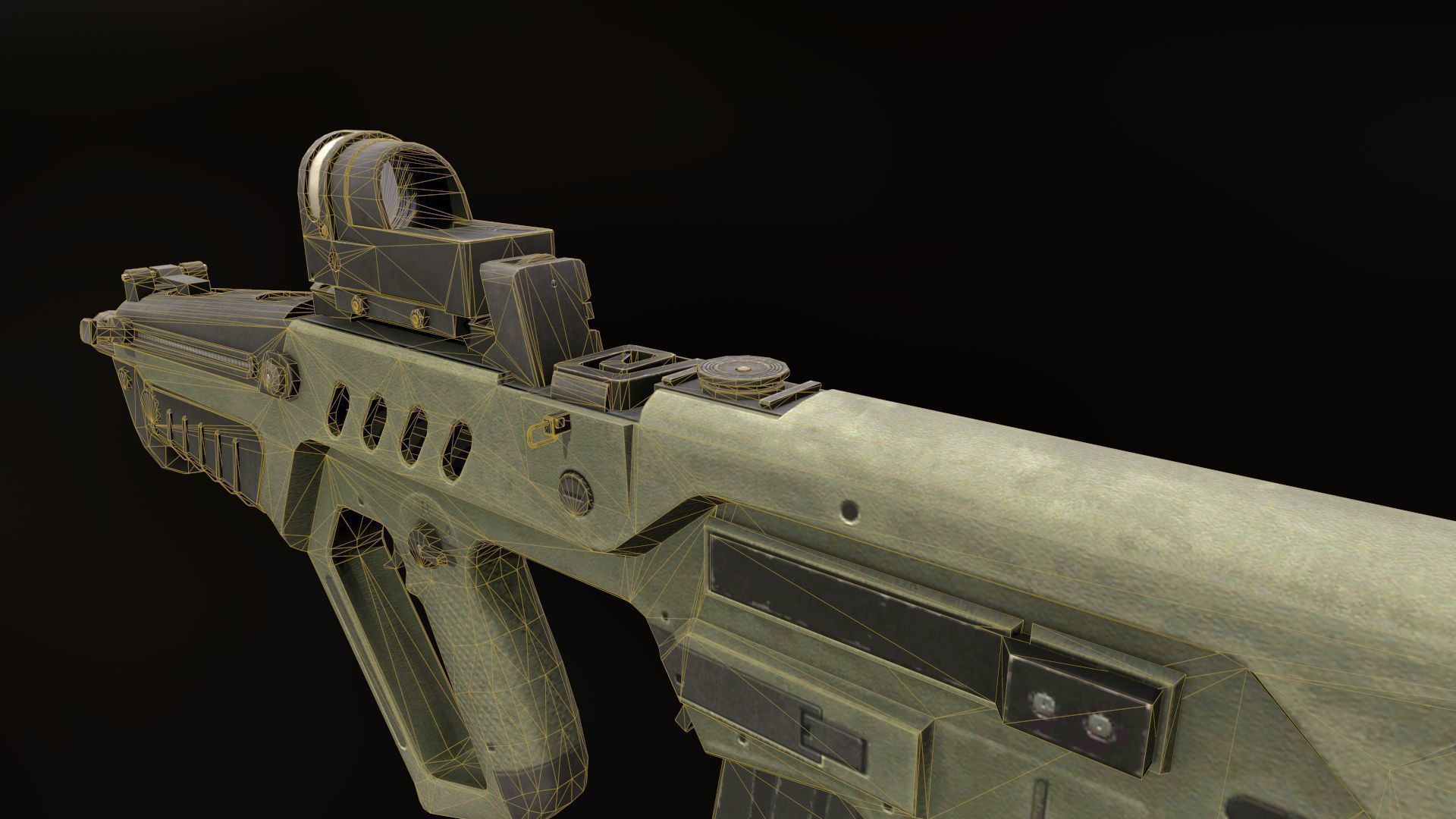 TAR-21 assault rifle Low-poly 3D model_10