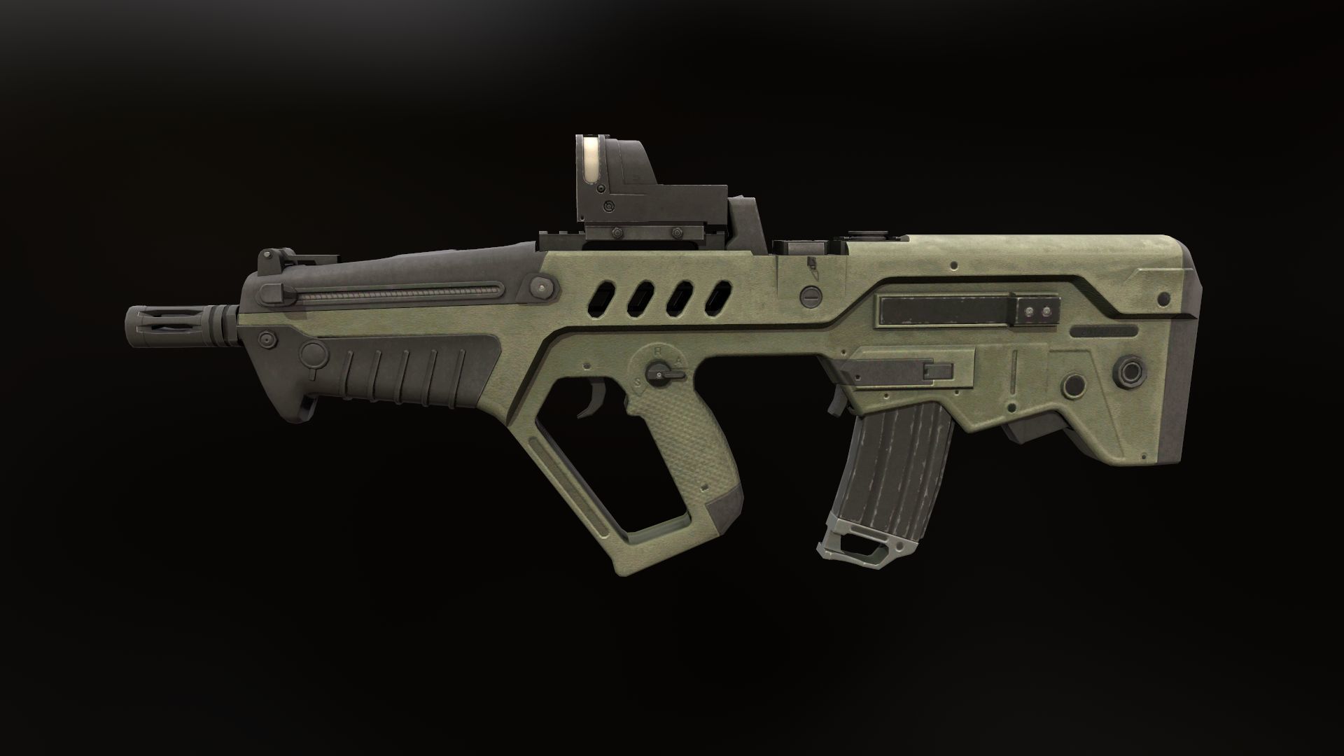 TAR-21 assault rifle Low-poly 3D model_3