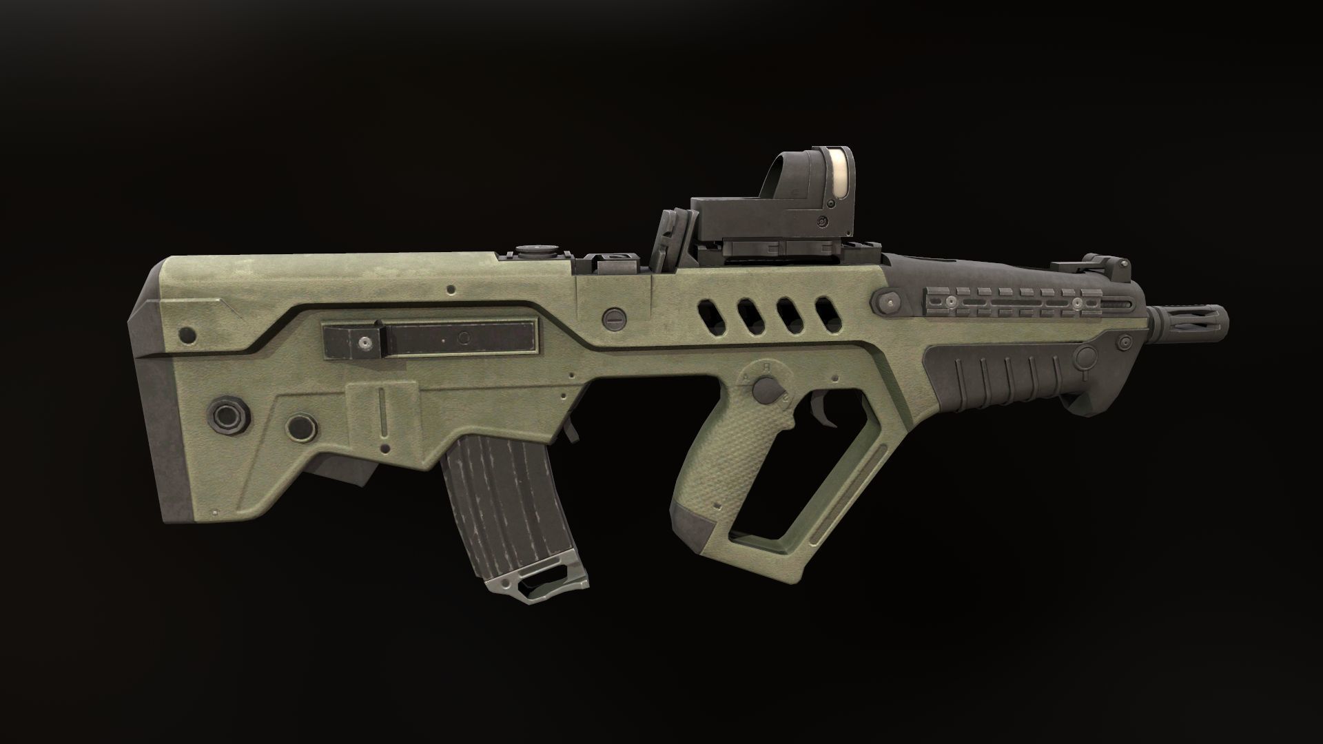 TAR-21 assault rifle Low-poly 3D model_1