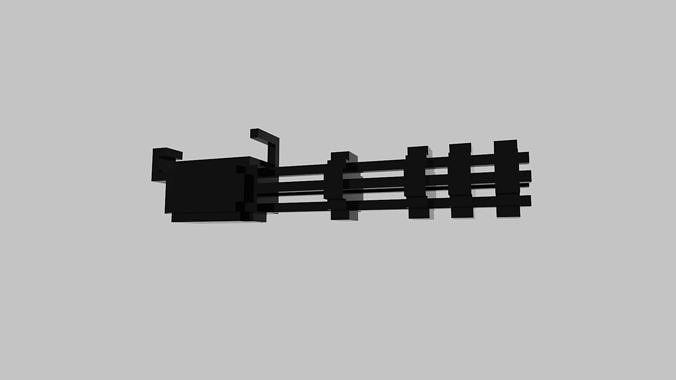 Minigun Voxel 3D model