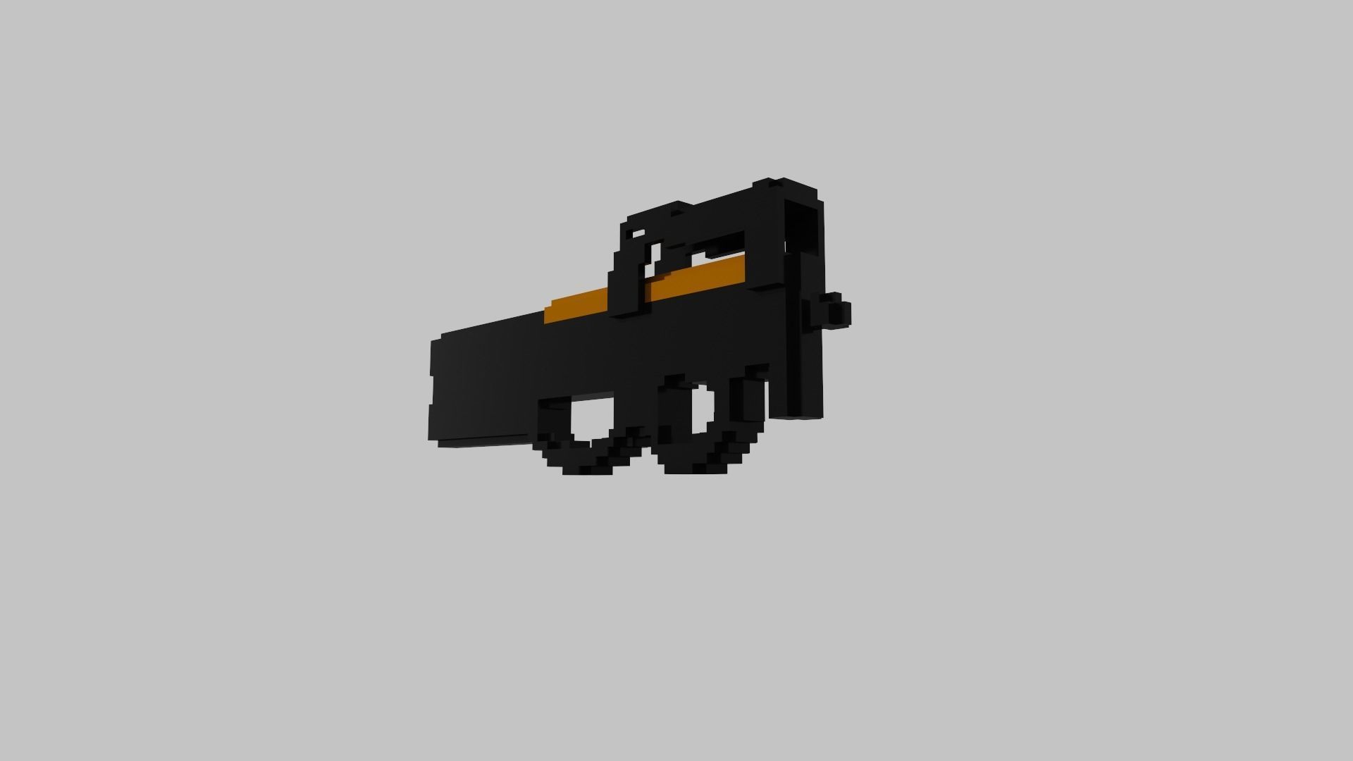 P90 Voxel 3D model_3