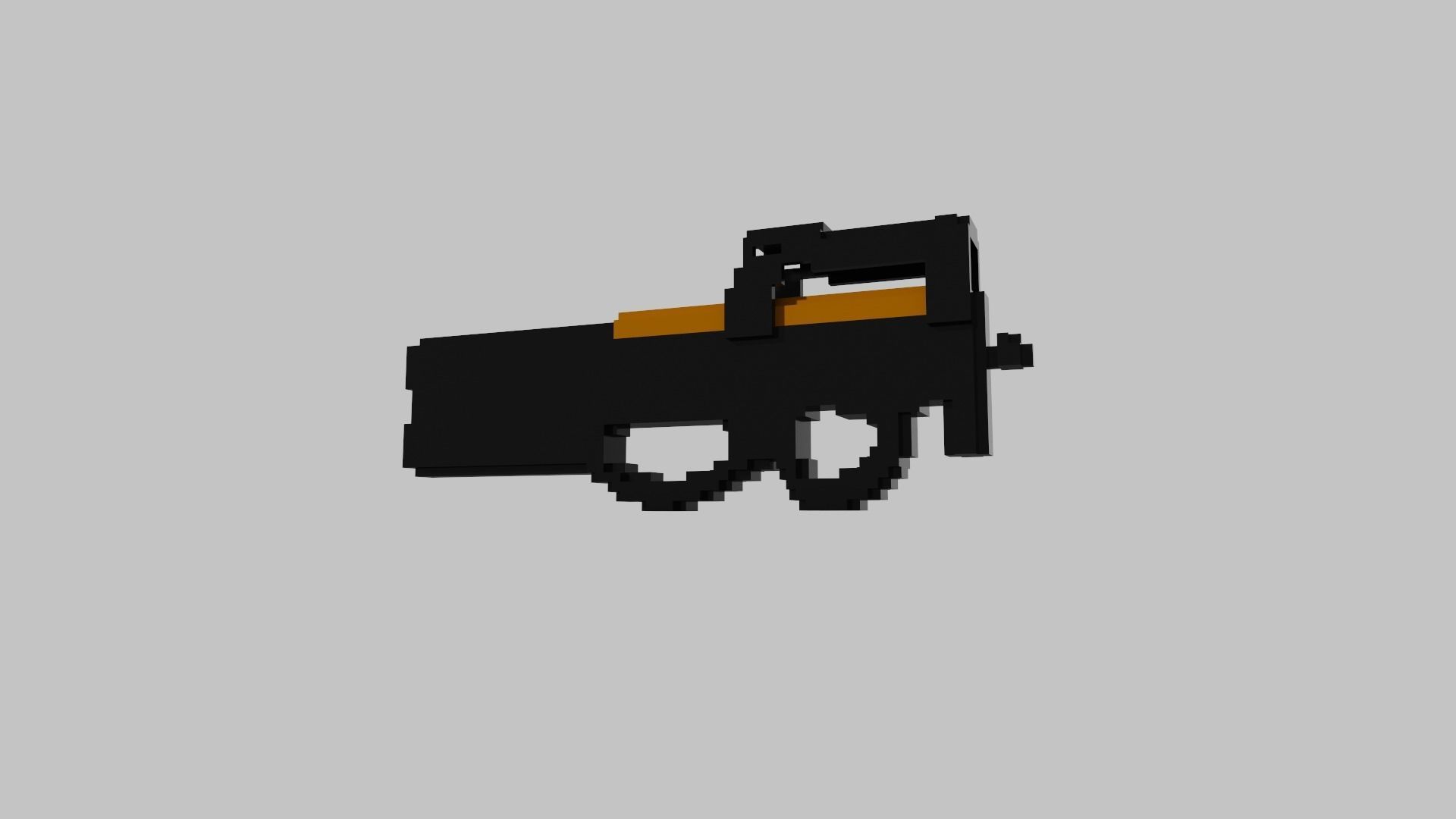 P90 Voxel 3D model_1