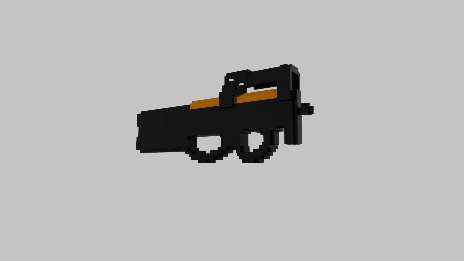 P90 Voxel 3D model_2