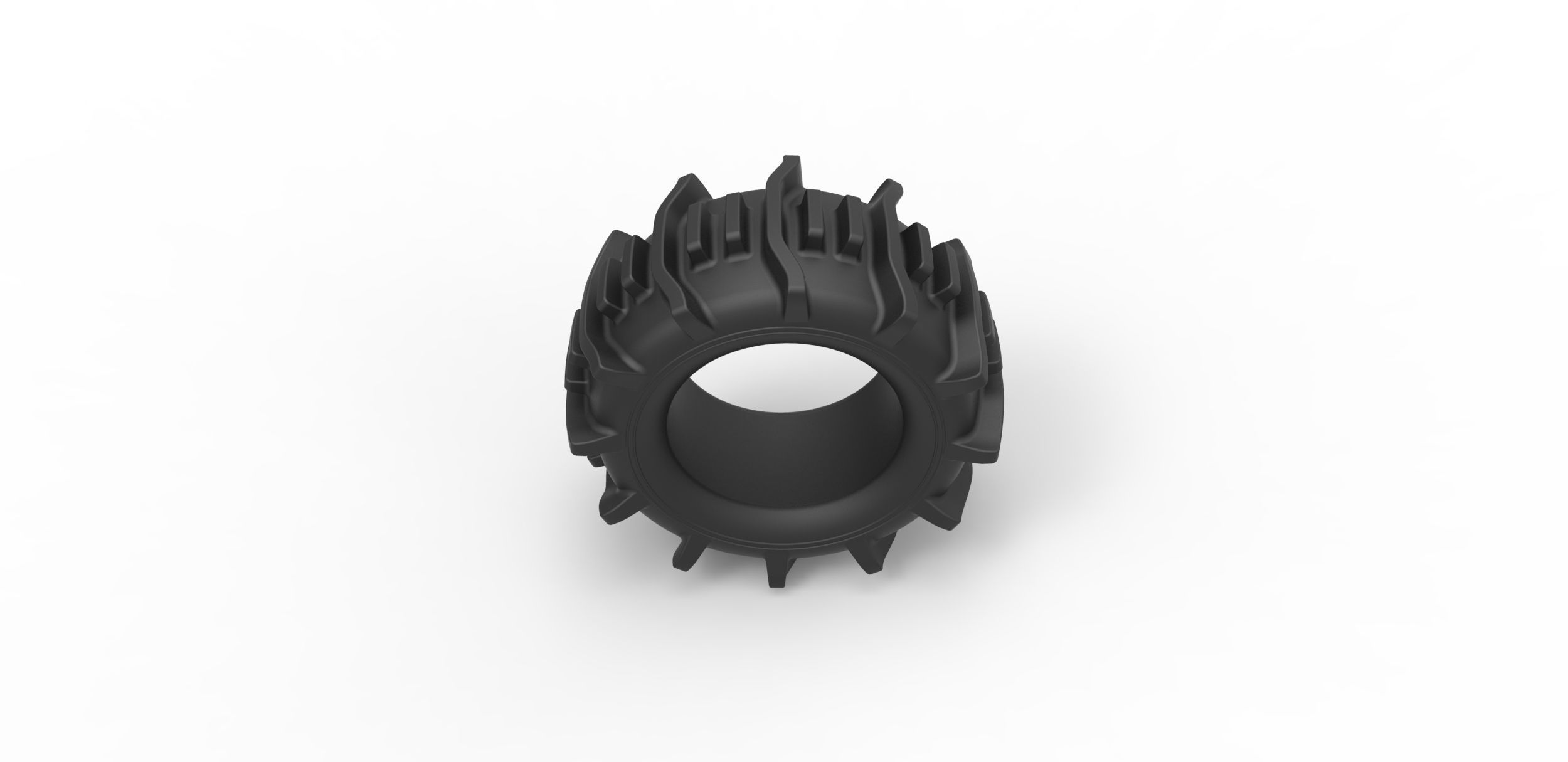 Offroad tire 19 Scale 1 to 25 3D print model_5