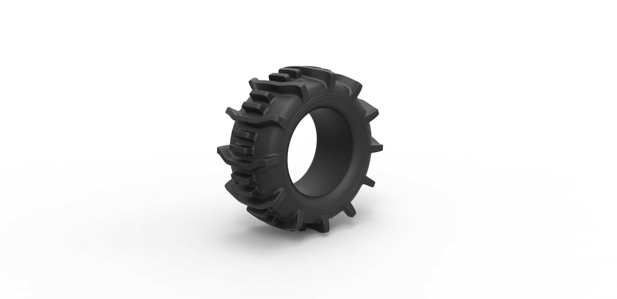 Offroad tire 19 Scale 1 to 25 3D print model_1