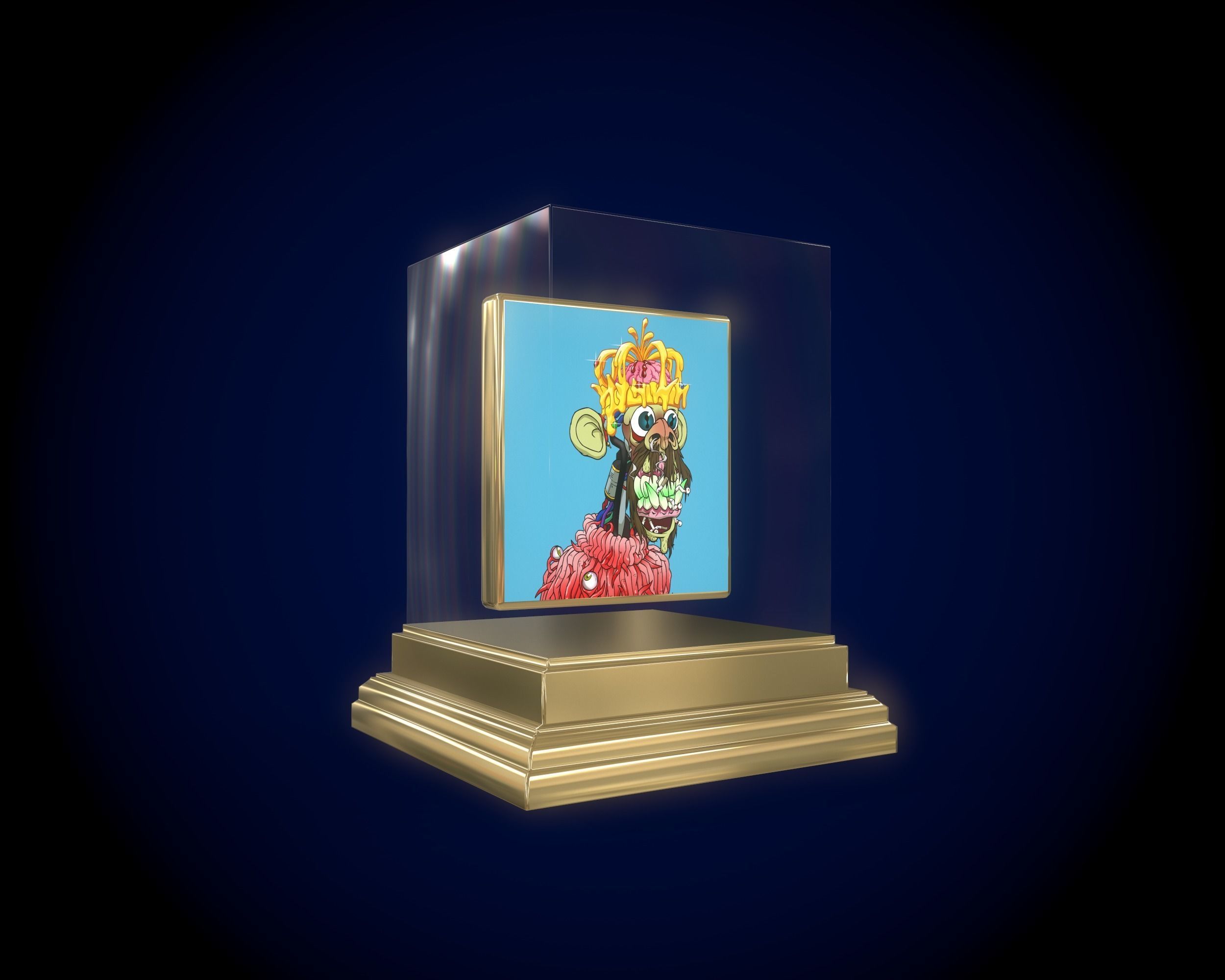 Mutant Ape 16 Gold Club Low-poly 3D model_7