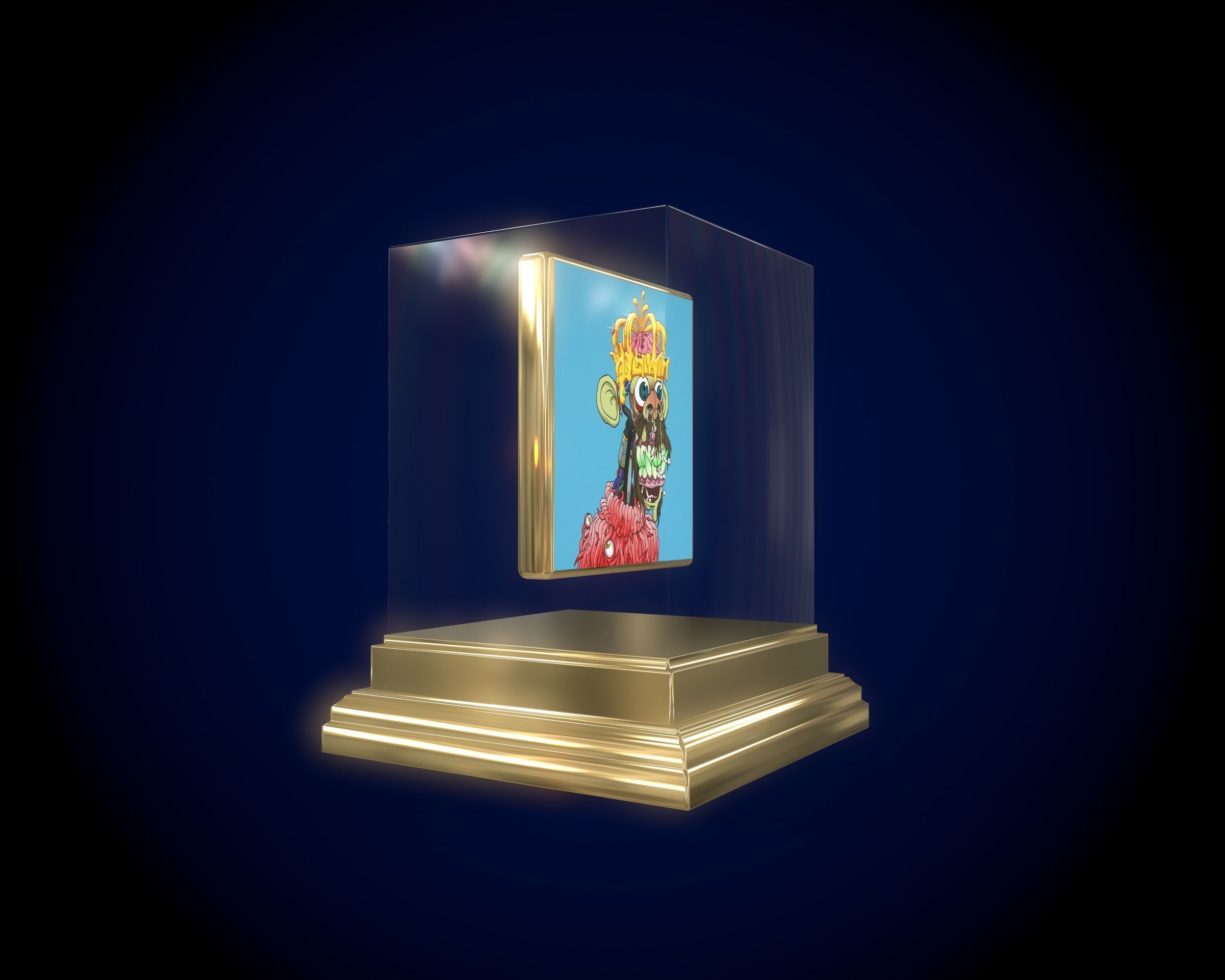 Mutant Ape 16 Gold Club Low-poly 3D model_9