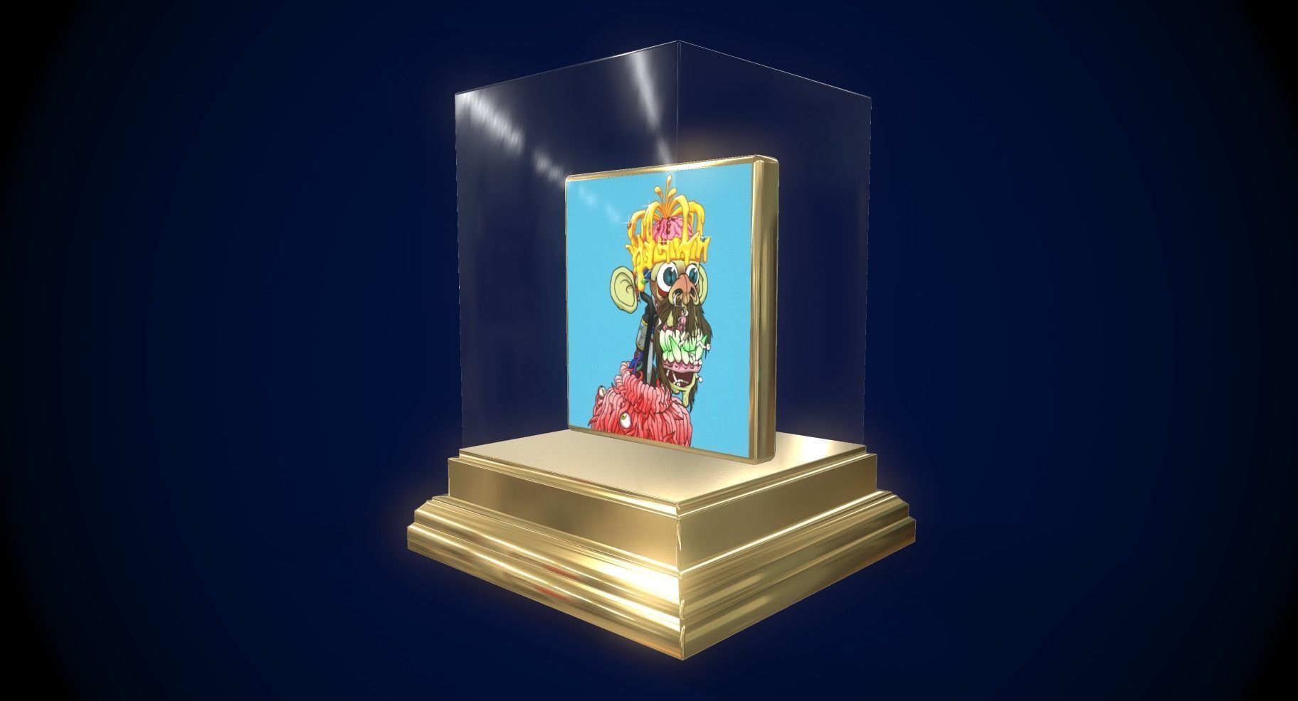 Mutant Ape 16 Gold Club Low-poly 3D model_4