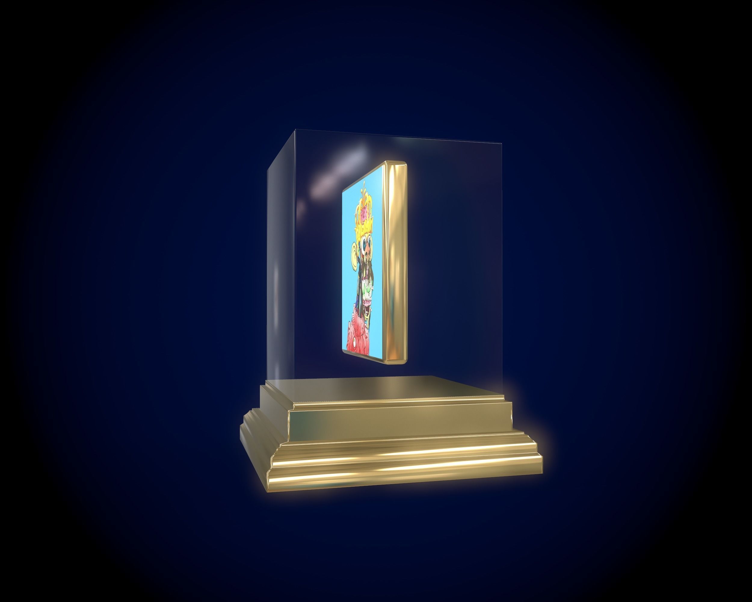 Mutant Ape 16 Gold Club Low-poly 3D model_5