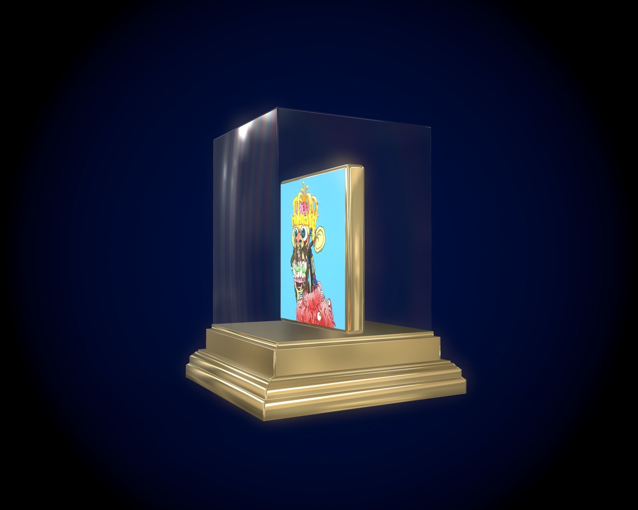 Mutant Ape 16 Gold Club Low-poly 3D model_11