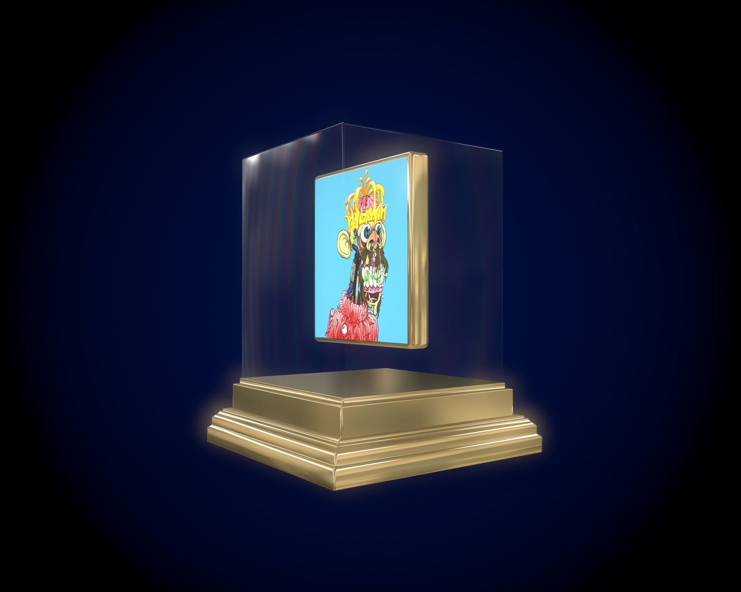 Mutant Ape 16 Gold Club Low-poly 3D model_6