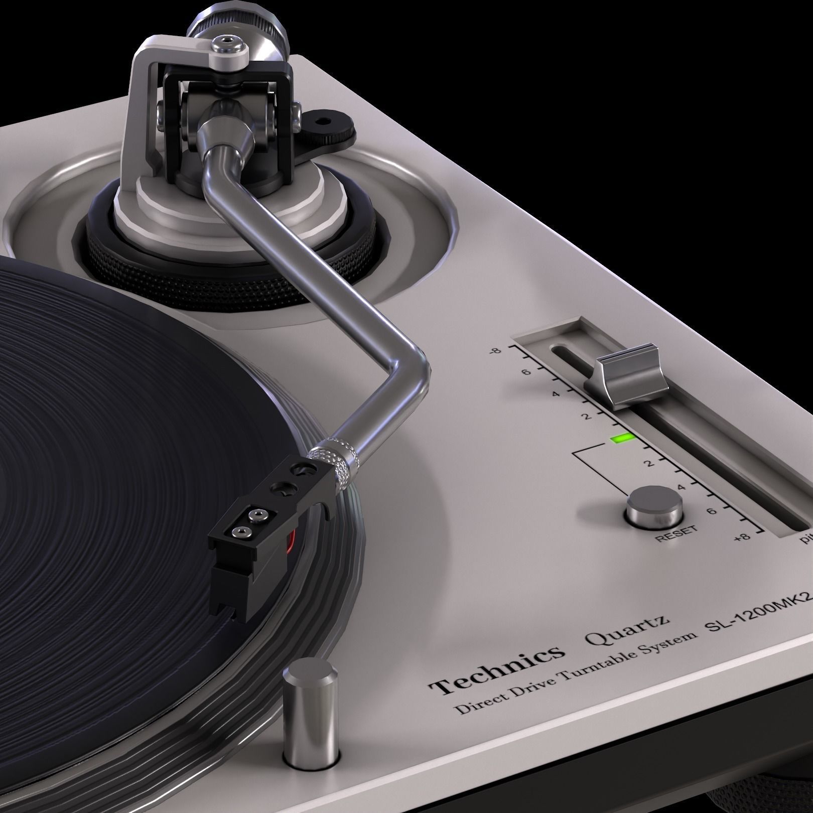 Turntable SL-1200 Low-poly 3D model_4