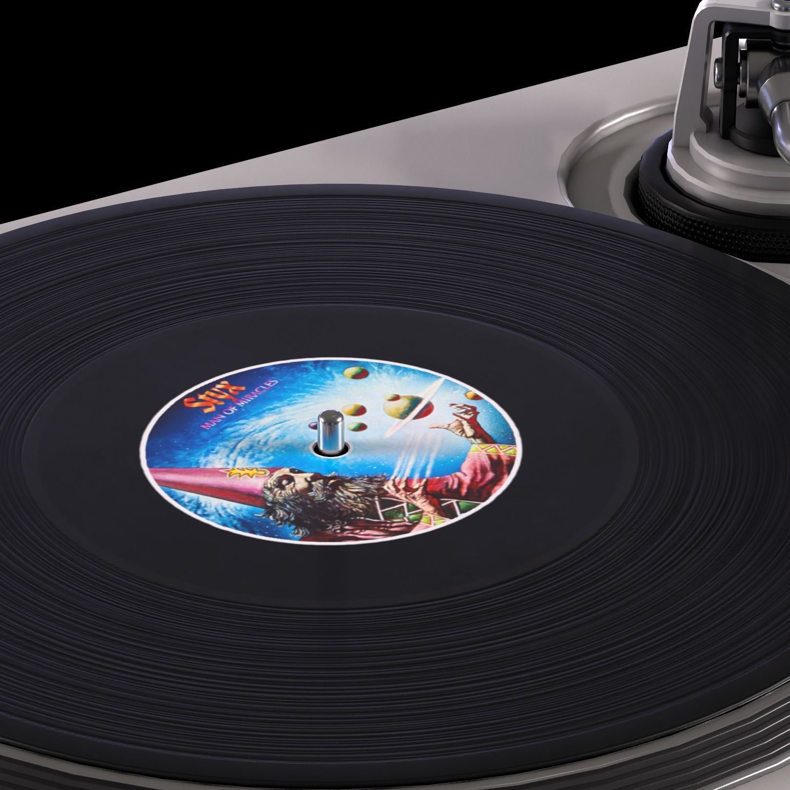 Turntable SL-1200 Low-poly 3D model_3