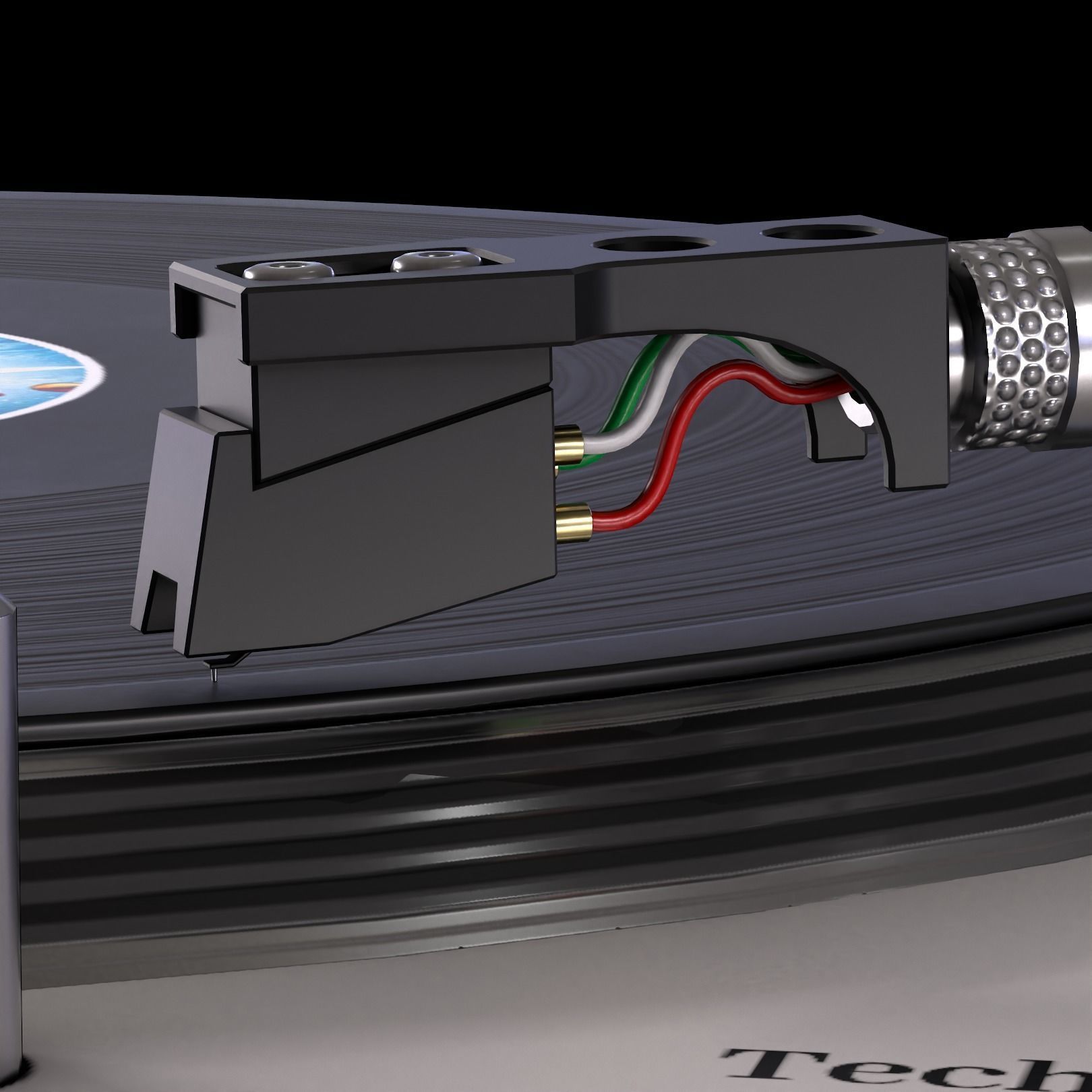 Turntable SL-1200 Low-poly 3D model_7