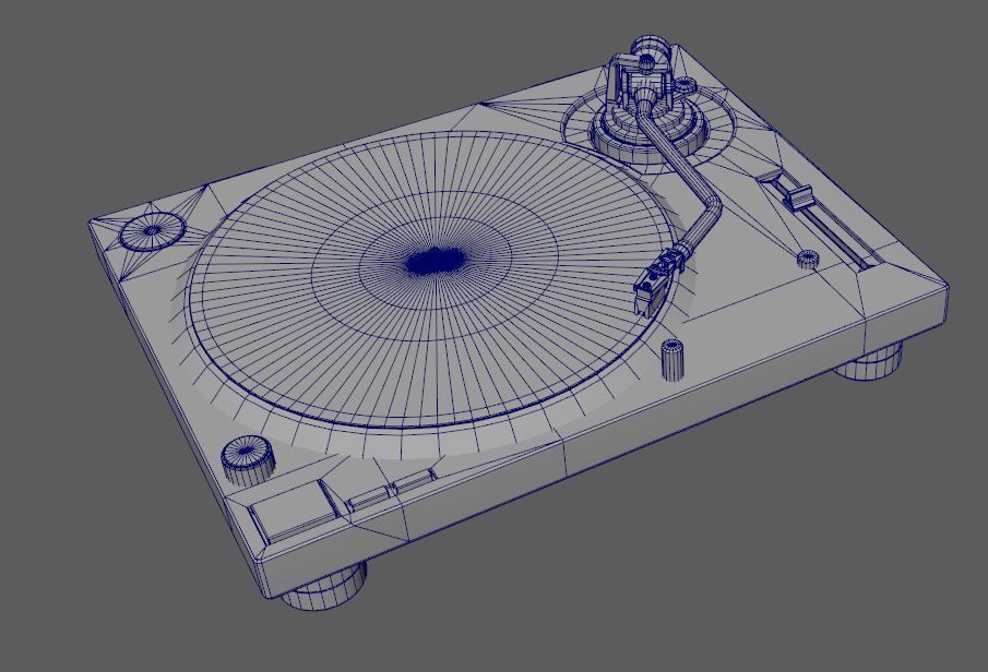 Turntable SL-1200 Low-poly 3D model_8