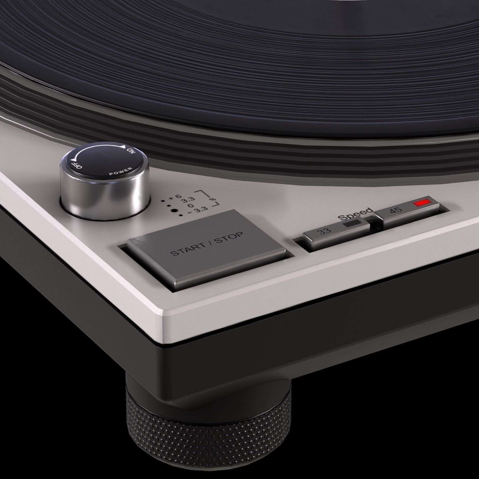 Turntable SL-1200 Low-poly 3D model_5