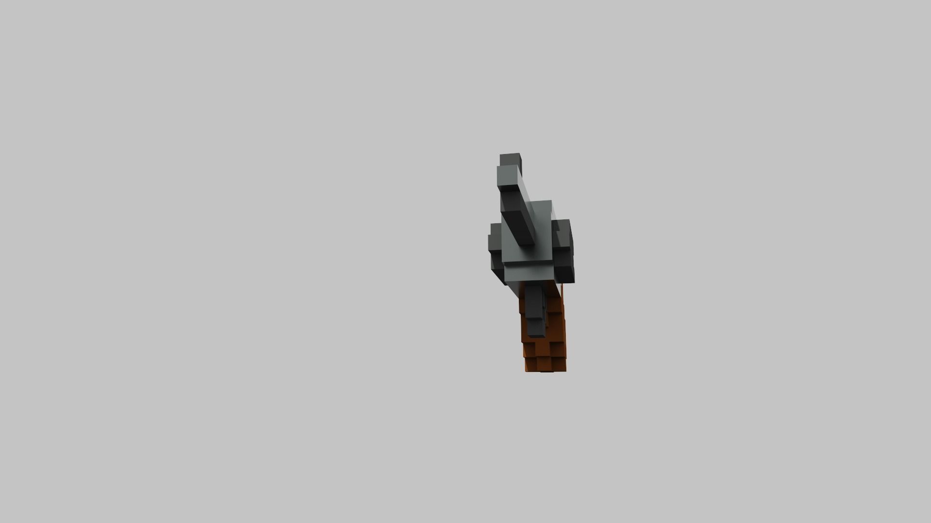 Revolver Voxel Low-poly 3D model_8