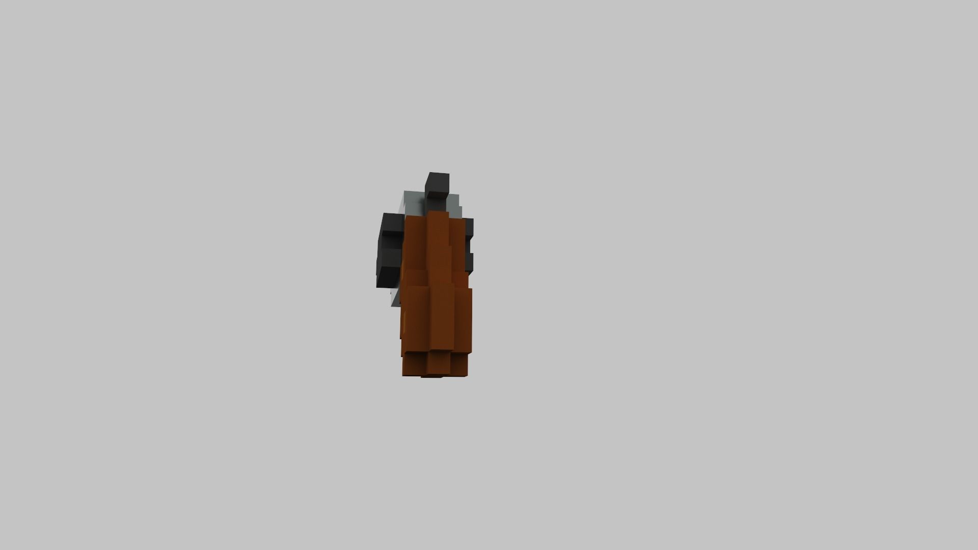 Revolver Voxel Low-poly 3D model_21