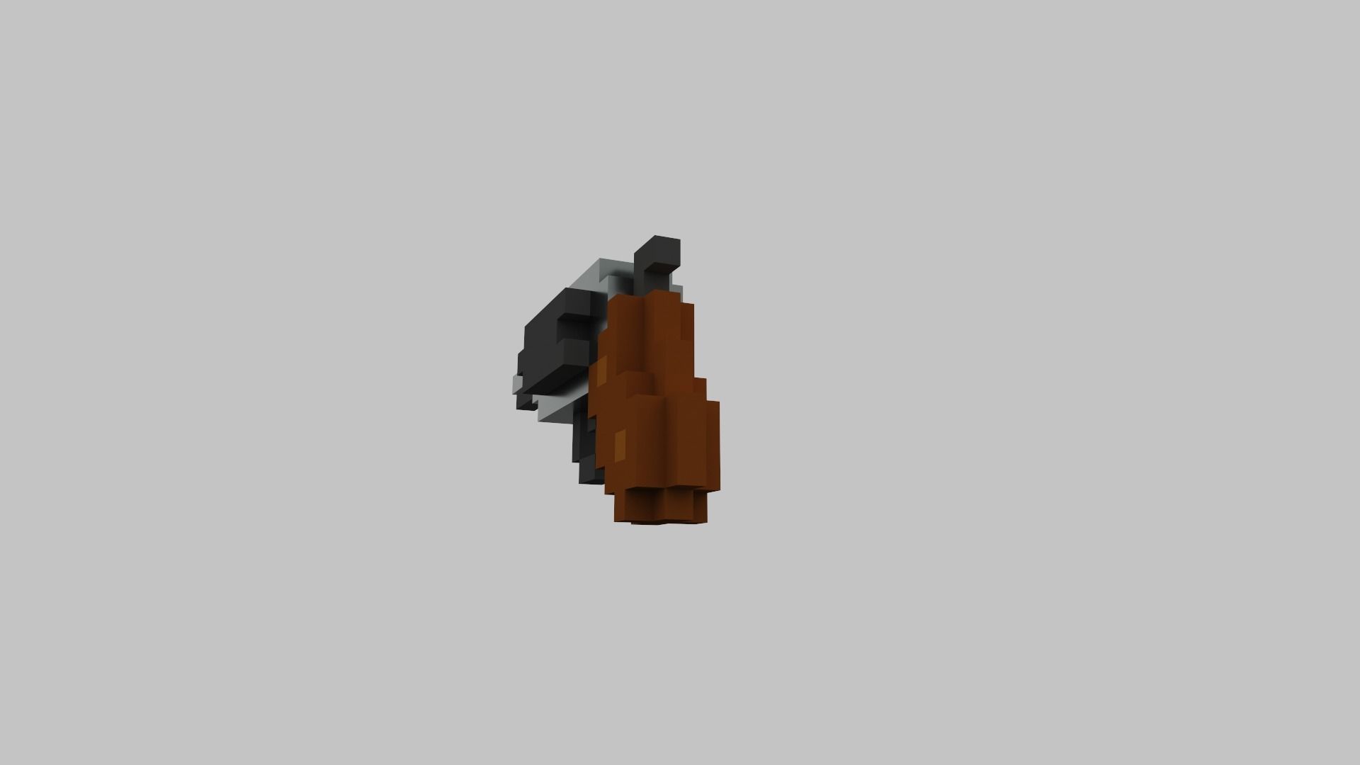 Revolver Voxel Low-poly 3D model_20