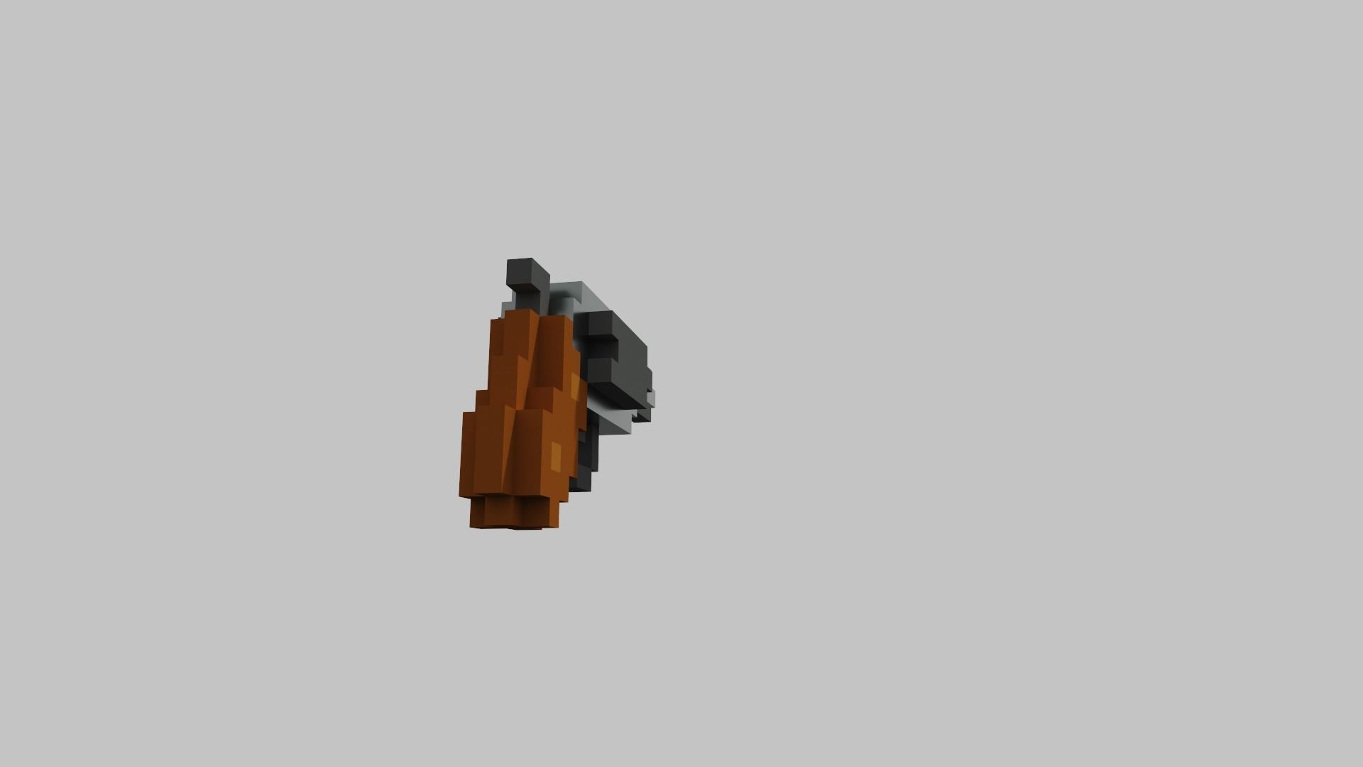 Revolver Voxel Low-poly 3D model_23