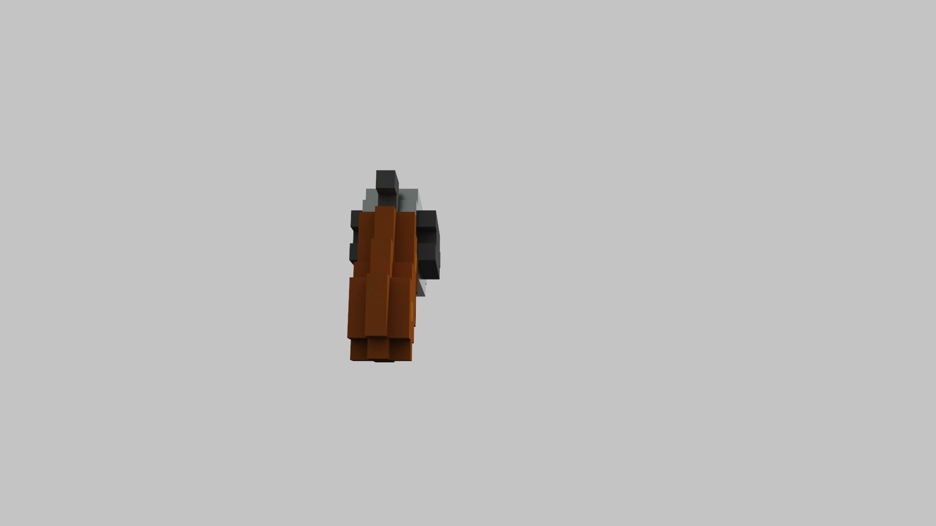 Revolver Voxel Low-poly 3D model_22
