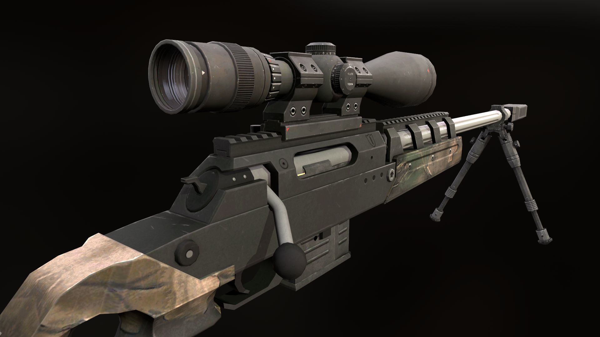 TPG-1 sniper rifle Low-poly 3D model_5