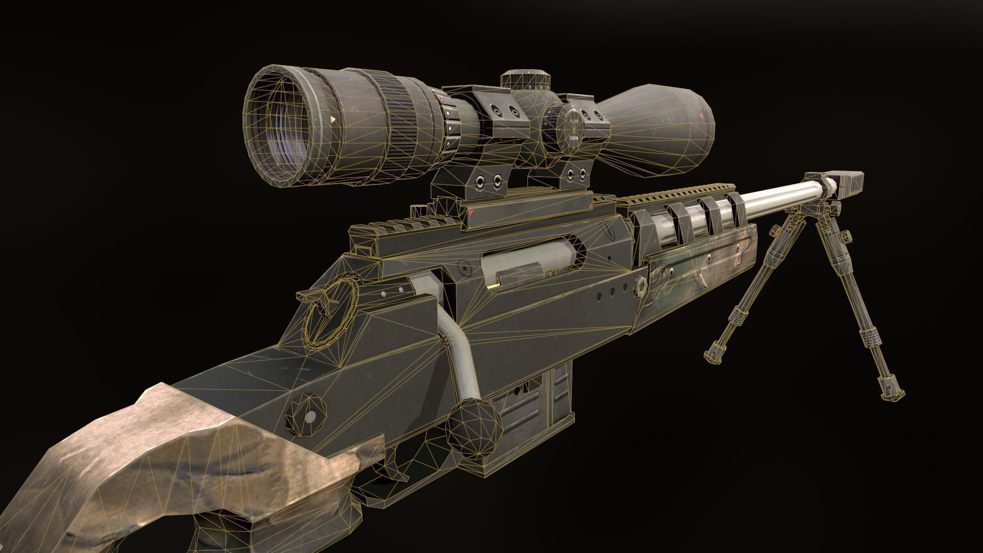 TPG-1 sniper rifle Low-poly 3D model_6