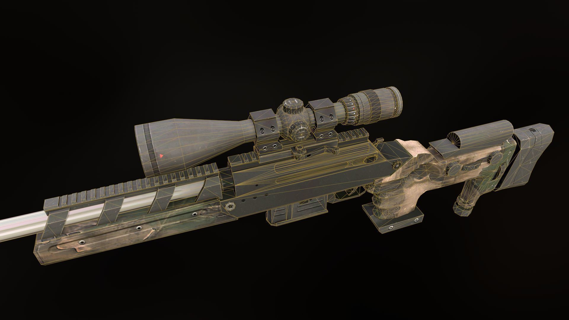 TPG-1 sniper rifle Low-poly 3D model_10