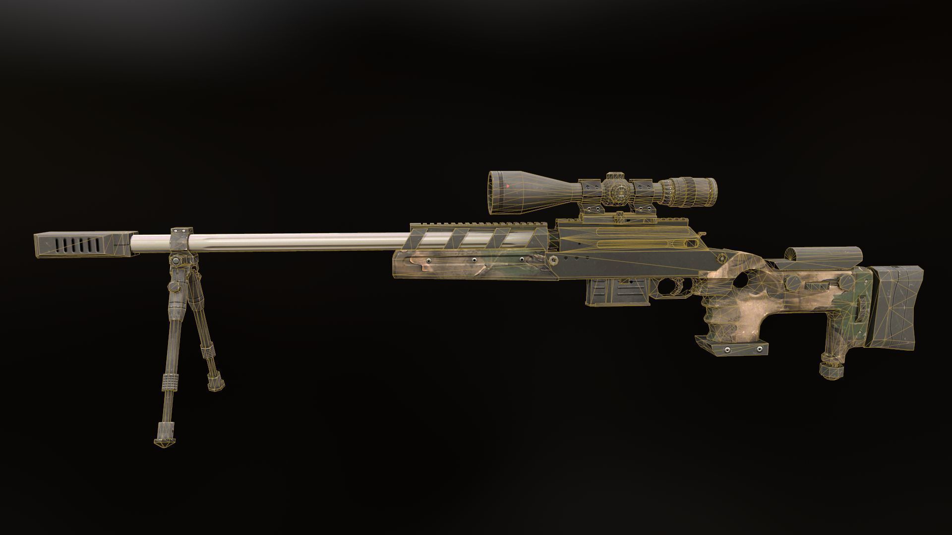 TPG-1 sniper rifle Low-poly 3D model_2