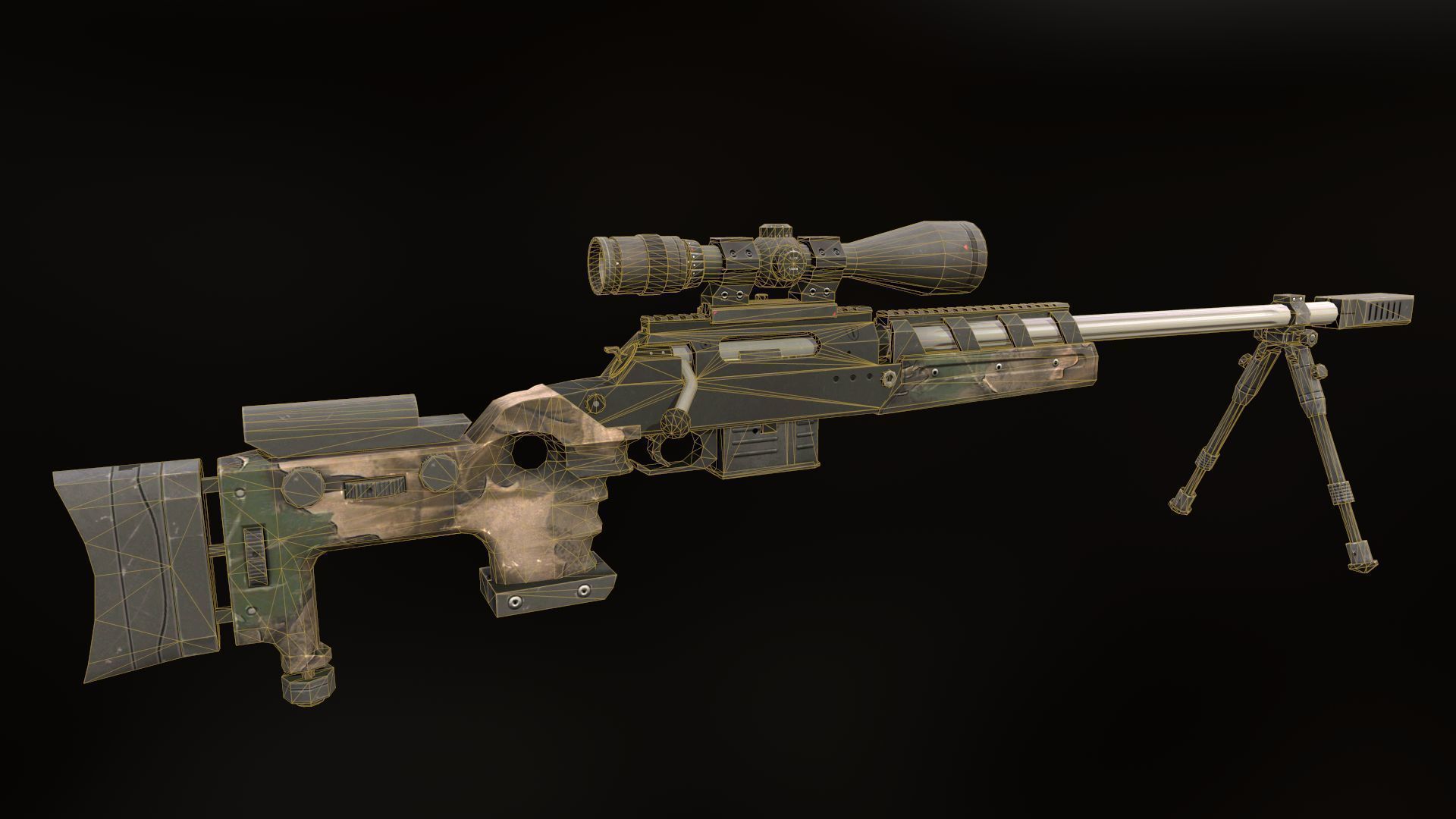 TPG-1 sniper rifle Low-poly 3D model_8