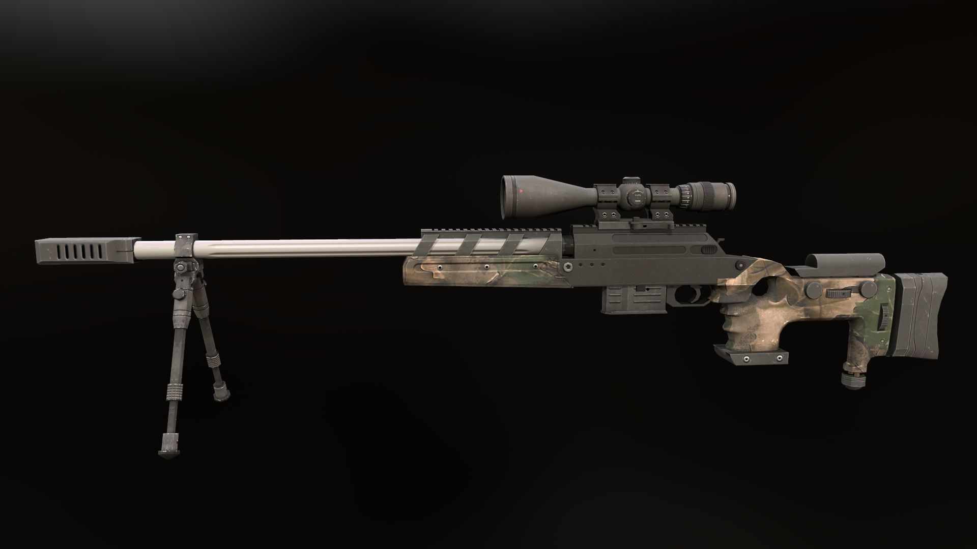 TPG-1 sniper rifle Low-poly 3D model_1
